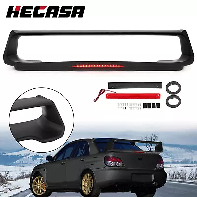 HECASA Trunk Spoiler Wing Matte W/ Brake Light For Subaru Impreza WRX 4-Dr 02-07 • $167.99