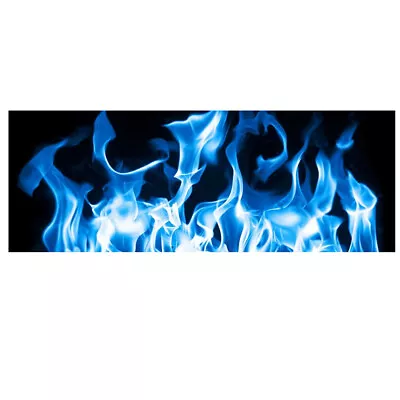 53X14in Car SUV Rear Windshield Burning Blue Flame Graphic Decal Tint Sticker • $19.70