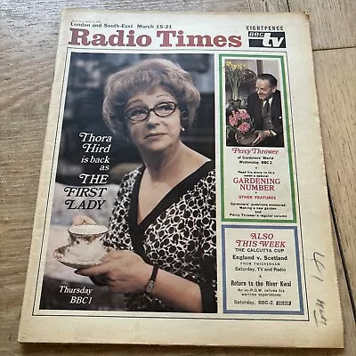 Radio Times. Thora Hird. 15-21 Mar 1969. London And South East.  • £5