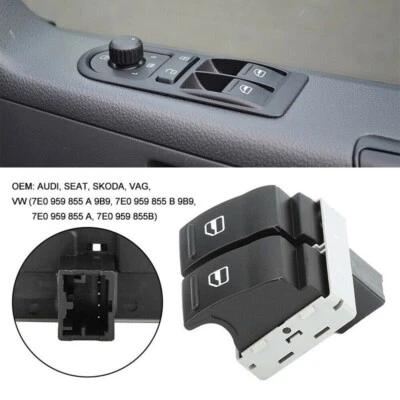 For VW Transporter T5 2003-2014 Electric Window Switch Front 7E0959855A • £10.39