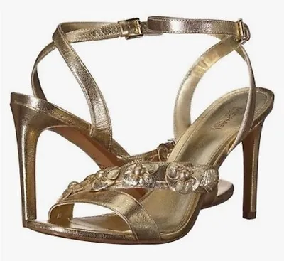 MICHAEL Michael Kors Tricia Sandals Pale Gold Mult Sz 8 NIB • $57