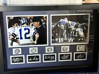 Dallas Cowboys Shadowbox Super Bowl Display Landry Staubach The Triplets Rings • $279