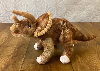 Wild Republic Triceratops 18  Plush Toy Stuffed Animal Dinosaur Brown Tan Dino • $10.99