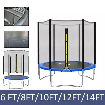 £79.99 • Buy 4.5 6 8 10 12 14FT Kid Trampoline With Safety Net Spring Pad For Kids
