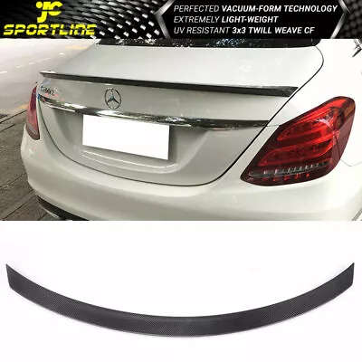 Fits 15-21 Mercedes-Benz C-Class W205 Sedan ML Style Trunk Spoiler Wing CF • $109.99