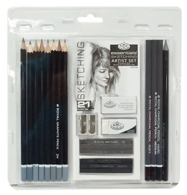 21Pcs Graphite Pencil Sketching & Charcoal Drawing Sticks Artist Set RART200  • £6.75