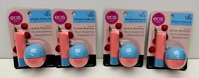 X4 New EOS Lychee Martini Stick & Sphere Lip Balm Tart Raspberry Passion Fruit • $24.99