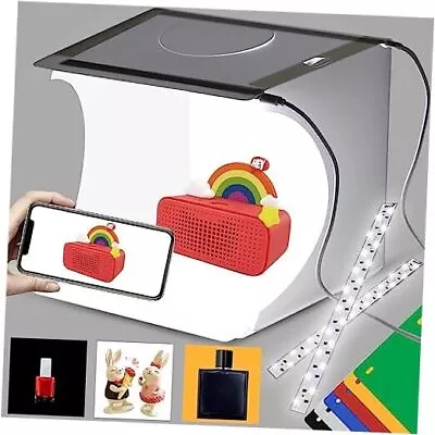  Mini Photo Studio Light BoxPortable Folding 9 Inch With 2 Hard Lights • $29.03