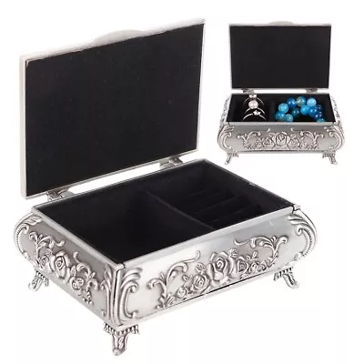 1 Retro Metal Jewelry Box For Small Jewelry Storage DTS UK • £16.29