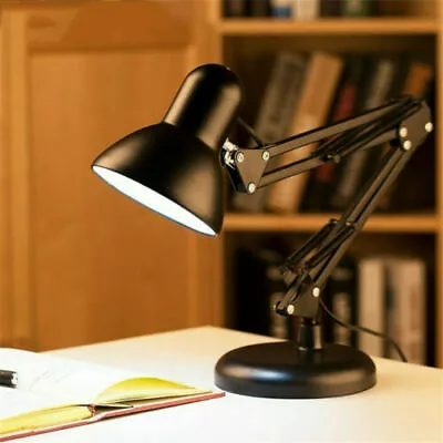 Heavy Base Metal Adjustable Architect Swing Arm Desk Lamp Light 110V For Reading • $31.95