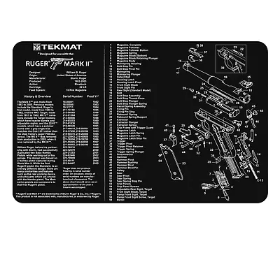 TekMat Gun Cleaning Mat For Use With Ruger Mark II Mark 2 • $16.95