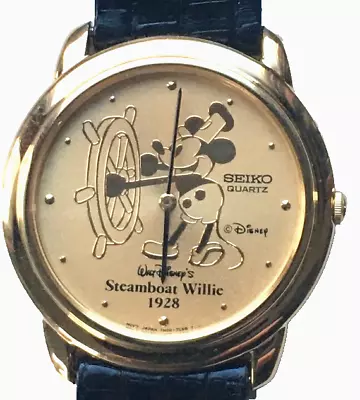 Disney LE Seiko Mens Steamboat Willie Mickey Mouse Watch! Retired But Unworn • $550