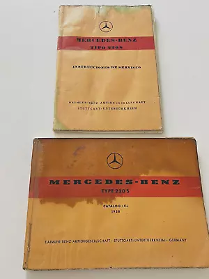 2 Vintage Original 1958 60 Mercedes Benz 220s Parts Catalog Manual Spain Version • $14.99