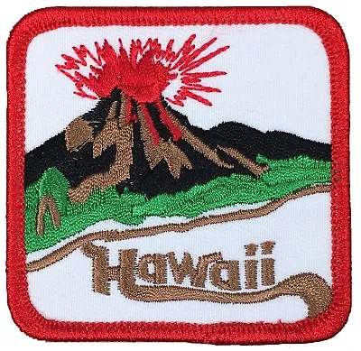 Hawaii Patch - HI Volcano Oahu Maui Kauai Molokai Badge 2.5  (Iron On) • $4.25