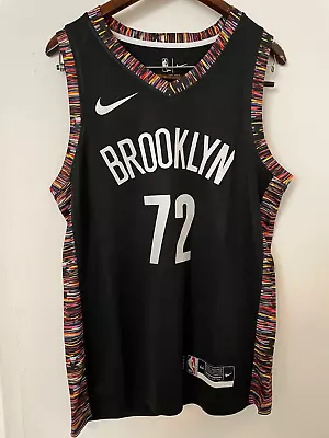 Brooklyn Nets Biggie Black City Edition Jersey By Nike Color Black Size Large • $53.17