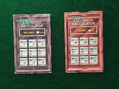 VTG Gen Mill Trix COMPLETE SET ***MATH CALCULATOR*** Cereal Premium Prize Toy • $9.99