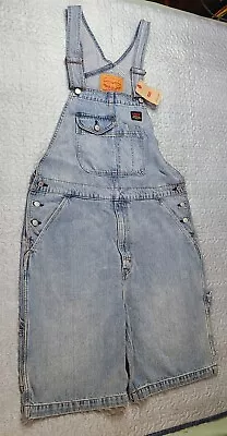 Levis 10  Overalls Shorts Mens Large Blue 90s Y2K Carpenter Retro A20480002 • $54.99