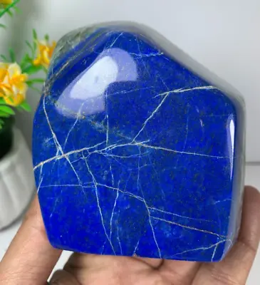 520 Gram Lapis Lazuli Freeform Polished Tumble Rough Stone Dark Blue Crystal • $69.99