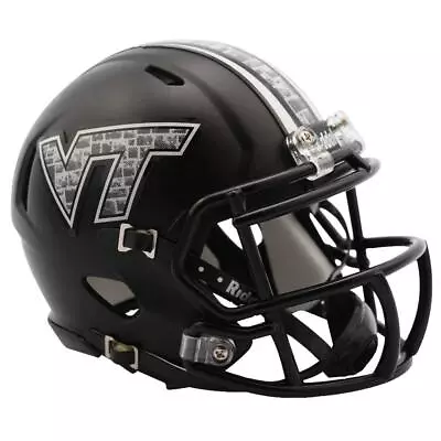 Virginia Tech Hokies Black Riddell Speed Mini Football Helmet • $34.95