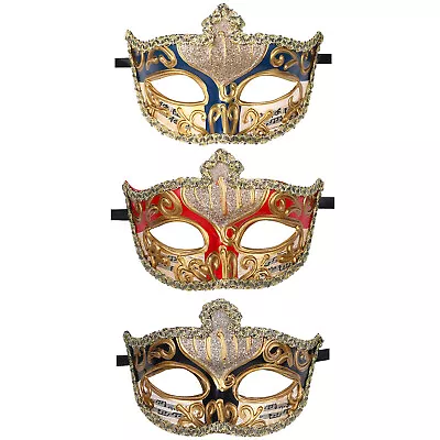 Luxury Vintage Note Masquerade Party Mask For Men Venetian Mardi Gras Ball Prom • $12.08