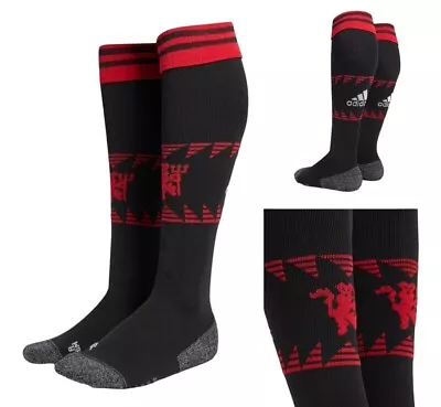 Adidas Manchester United 22/23 Home Socks Junior Size SM/UK 4.5 - 5.5 / EU 37-39 • £17.84