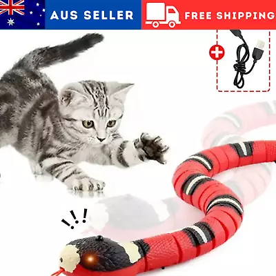 Pet Cat Toy Smart Sensing Snake Toys Cats USB Charging Electron Interactive Toy • $15.99