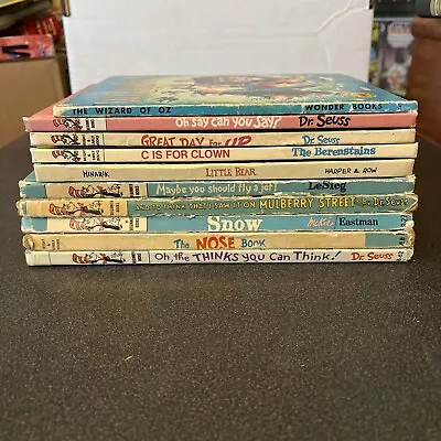 Dr Seuss Hardcover Book Lot Wizard Of Oz Little Bear Mulberry Street Eastman 10 • $19.99