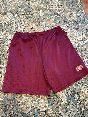 Virginia Tech Hokies Vintage NCAA Basketball Shorts Soffe Large Maroon • $12