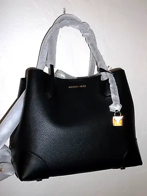 Michael Kors Mercer Gallery Medium  Center Zip Tote Black New W/ Tags • $174.99