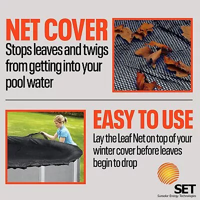 Sunsolar Energy Technologies Leaf Net Cover For Oval Above Ground Swimming Pool • $76.14