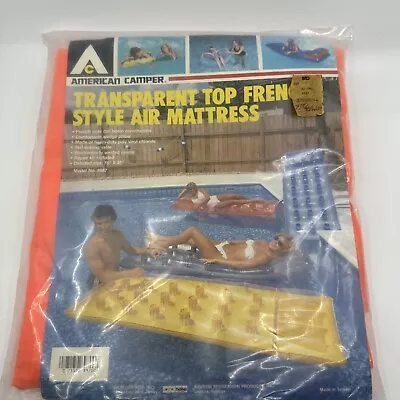 NEW Vintage American Camper Transparent Top French Style Air Mattress Pool Float • $75