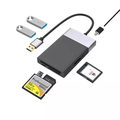 $35.78 • Buy USB 3.0 To CF XQD SD TF Memory Card Reader Writer OTG U Flash Disk Adapter