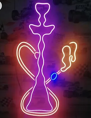 $50 • Buy Custom LED Neon Sign For Shisha LOGO, Vapes, Shisha Lounge For Wall Decor.