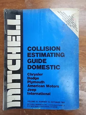 Mitchell Collision Estimating Guide Domestic ChryslerModels 1982 • $20