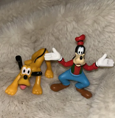 $8.99 • Buy Disney Goofy And Pluto PVC Vinyl Mini Figures Or Cake Toppers Walt Disney