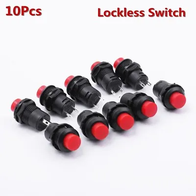 10Pcs 12mm Red Latching OFF/ON Push Button Pushbutton Car/Boat Switch • $5.99