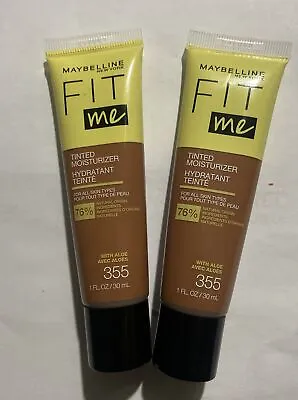 2-Maybelline Fit Me Tinted Moisturizer With Aloe For All Skin Types Shade #355 • $8