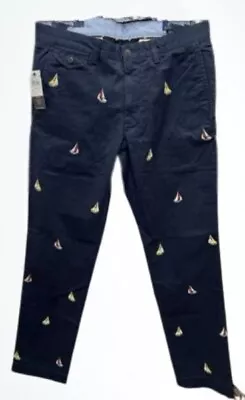 Polo Ralph Lauren Men's Blue Embroidered Sailing Boats Chino Pants 32x32 • $72