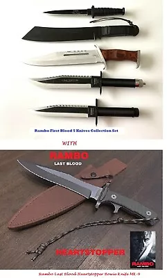 Rambo First Blood &Last Blood (MK-9) 6 Knives Collections With Sheath And Box • $597.80