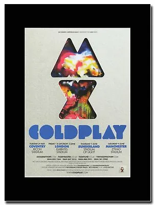 Coldplay - Mylo Xyloto UK Tour Dates - Matted Mounted Magazine Artwork • $21.15