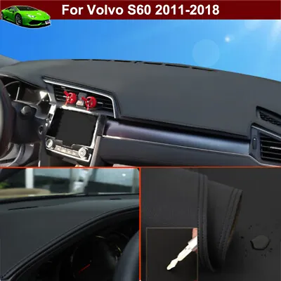 Leather Non-slip Dashboard Carpet Dash Cover Dash Mat For Volvo S60 2011-2018 • $49.95