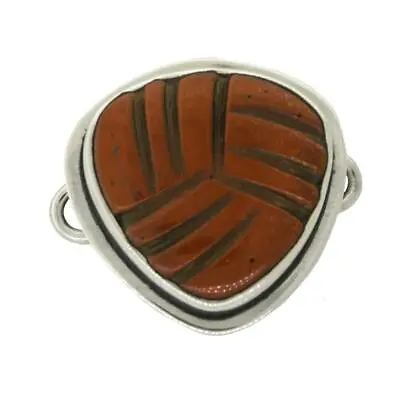 Tabra Jewelry 925 Sterling Silver Red Jasper Connector Charm From Esme's Vault • $244