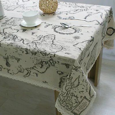 Vintage  Tablecloth Rectangle Table Cloth Cover Dining Home Decor • £8.39