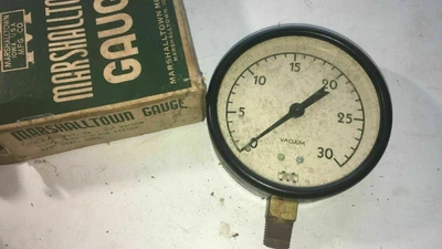 $18.97 • Buy Vtg Marshalltown Gauge 3 1/2  Fig 23 30  Vacuum 1/4  Butt Con Steel Case Blk-C39