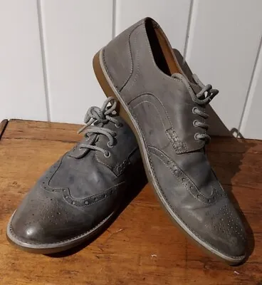 Clarks Mens Size 12 Light Grey Shoes • £18.99