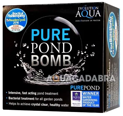 £14.95 • Buy Evolution Aqua Pure Pond Bomb Cleaning Treatment Clear Healthy Fish Pond Water