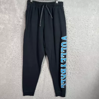 Vintage Jerzees Volleyball Jogger Sweatpants Womens Medium Black Pockets • $11.99