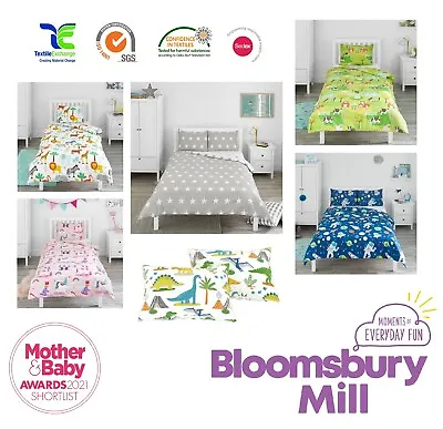Childrens Duvet Cover Pillowcase Sets Toddler Cot Bed Kids Single Double Bedding • £15.99