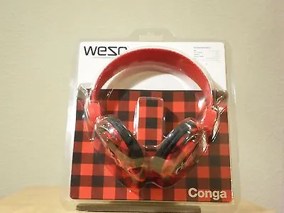$27 • Buy Wesc Red Conga Headphones Dj Style Mp3 Ipod Iphone Jl *new In Package*