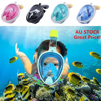 FullFace 180° Seaview Snorkeling MASK Diving Goggle Breather Pipe GoPro Scuba • $27.99